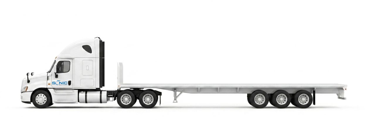 53-foot flatbed vehicle profile
