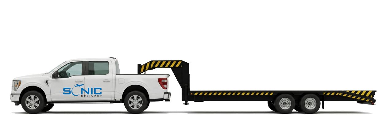 Hot shot pickup and trailer profile